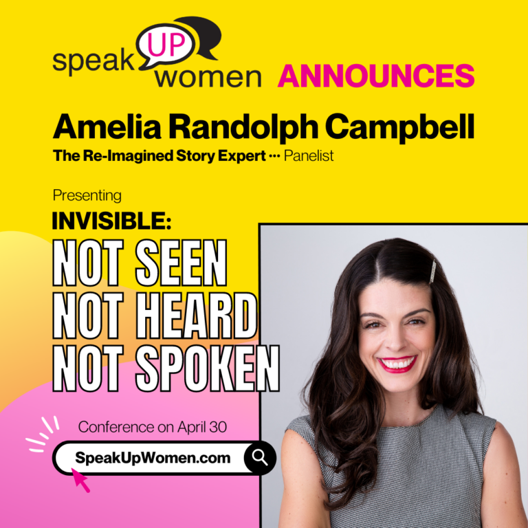 Amelia Randolph Campbell - Speak Up Women - Featured Speaker - April 2022 - Meme