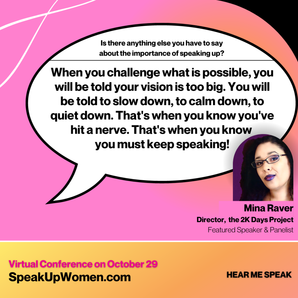 Mina Raver on Speak Up Women